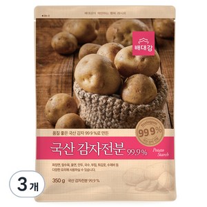 배대감 국산 감자전분, 350g, 3개