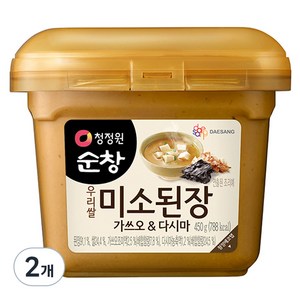 청정원순창 미소된장 가쓰오 앤 다시마, 450g, 2개