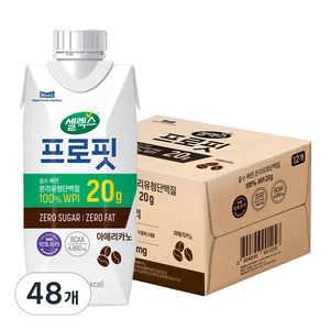셀렉스 프로핏 웨이프로틴 아메리카노, 330ml, 48개
