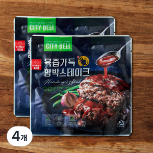 시티델리 육즙가득 함박스테이크 2개입, 300g, 4개