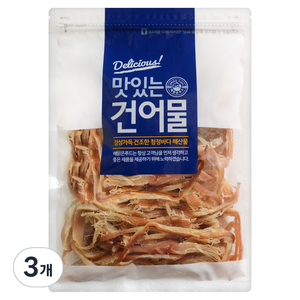 해맑은푸드 바베큐 조미오징어, 300g, 3개