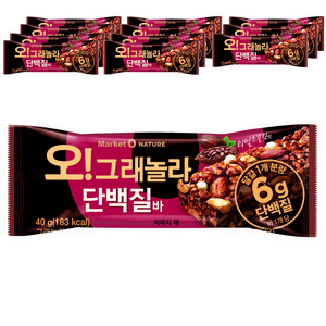 마켓오네이처 오 그래놀라 단백질바, 480g, 1개