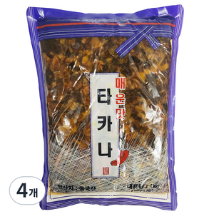 토호식품 타카나 매운맛, 1kg, 4개