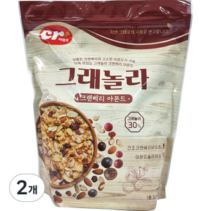 씨알로 크랜베리 아몬드 그래놀라 시리얼, 500g, 2개