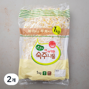 맑은물에 더 아삭한 숙주나물, 1kg, 2개