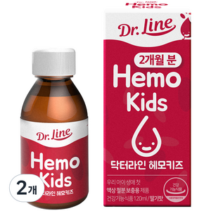 닥터라인 헤모키즈 유아철분제 딸기맛, 120ml, 2개