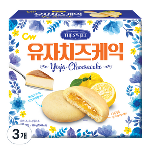 청우식품 유자치즈케익, 190g, 3개