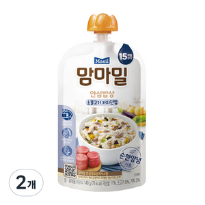 맘마밀 안심밥상 레토르트 이유식 140g, 소불고기 가지진밥, 2개