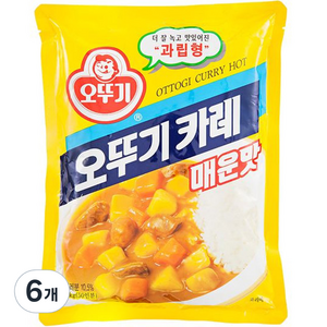 오뚜기 3분요리 매운맛카레, 1kg, 6개