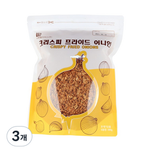 양파후레이크 크리스피 프라이드 어니언, 500g, 3개