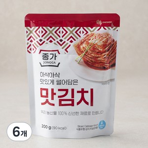 대상 종가 맛김치 파우치, 200g, 6개