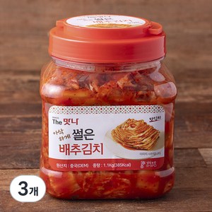 인우 더맛나 썰은 배추김치, 1.1kg, 3개