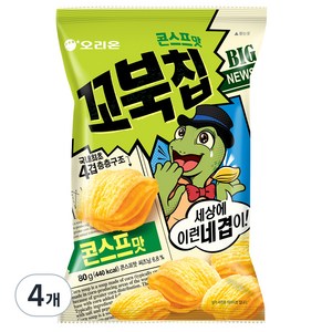 오리온 꼬북칩 콘스프맛, 80g, 4개