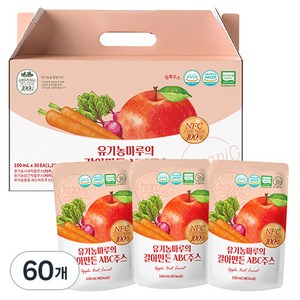 유기농마루 갈아만든 ABC 주스, 60개, 100ml