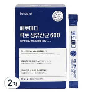 페토메디 강아지 락토 600 영양제, 60회분, 장건강/유산균, 2개