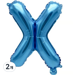 팡파티 레터링 알파벳 풍선 X 40cm, 블루, 2개