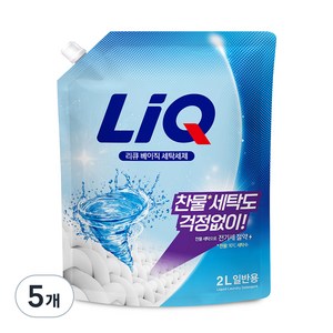 리큐베이직 찬물빨래 일반용, 2L, 5개