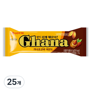 가나 초코바아몬드, 43g, 25개