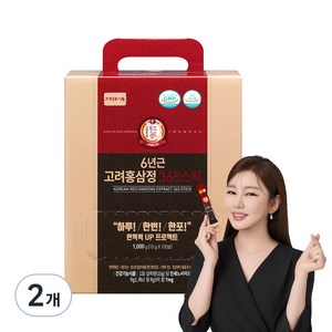 정원삼 6년근 고려홍삼정 365스틱, 100회분, 1kg, 2개