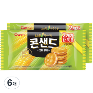 청우식품 콘샌드, 180g, 6개