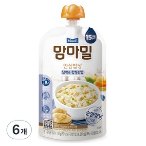 맘마밀 안심밥상 레토르트 이유식 140g, 닭백숙 찹쌀진밥, 6개