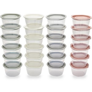 씨밀렉스 쿡밥 냉동밥 보관용기 275ml x 4종 x 6p, WHITE + PINK + GREEN + GRAY, 1세트