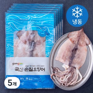 곰곰 국산 손질 오징어, 250g, 5개