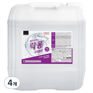 락퐁 욕실세정제 로즈마리향, 18.75L, 4개