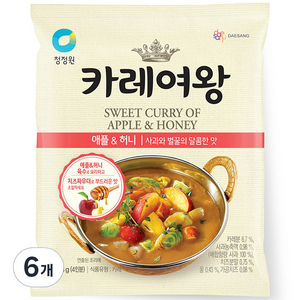 카레여왕 애플 앤 허니, 108g, 6개