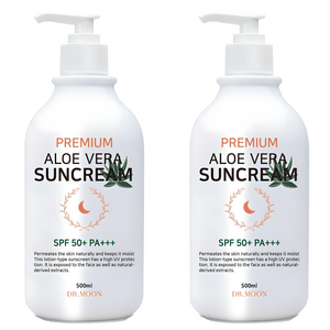DRMOON 프리미엄 알로에베라 선크림 SPF50+ PA+++, 500ml, 2개