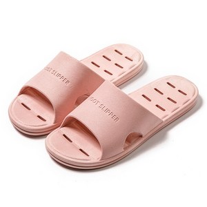 블럭마트 여성용 홈 PVC 미끄럼방지 욕실화, 핑크, 1개