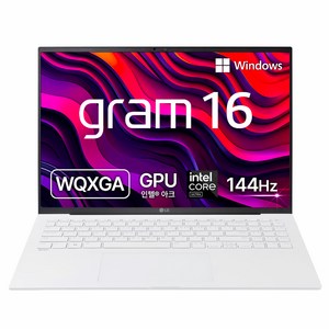 LG전자 2024 그램 16 코어Ultra5 인텔 14세대, 스노우 화이트, 256GB, 16GB, WIN11 Home, 16Z90S-GA5CK