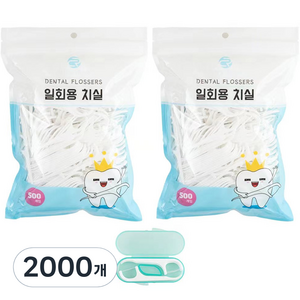 로얄클라쓰 일회용 치실 + 케이스, 500개입, 4개