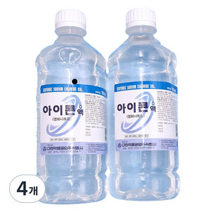 대한약품공업주식회사 아이콘 렌즈 세정액, 1L, 4개