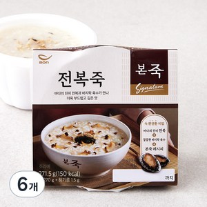 본죽 전복죽, 271.5g, 6개