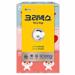 크리넥스 천연펄프 카카오 디럭스 미니 각티슈 2겹, 6개입, 1개