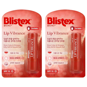 블리스텍스 립 바이브런스 립밤, 로즈레드, 3.69g, 2개