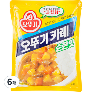 오뚜기 카레 과립형 순한맛, 1kg, 6개