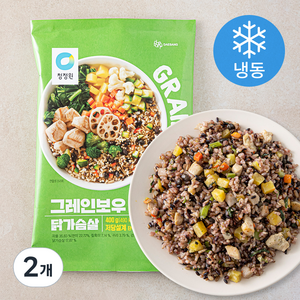 청정원 그레인보우 닭가슴살 2개입 (냉동), 400g, 2개