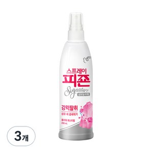 피죤스프레이형 섬유탈취제 강력탈취 시그니처 본품 플라워 페스티벌, 200ml, 3개