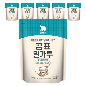 곰표 밀가루 중력 다목적용, 500g, 6개