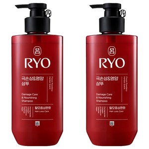 려 함빛 극손상 & 영양 샴푸 탈모증상완화 플로럴 파우더리향, 480ml, 2개