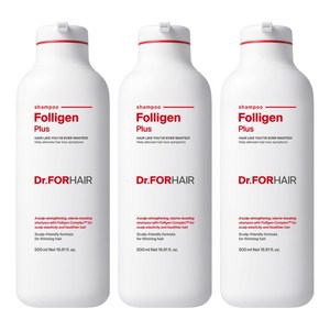 닥터포헤어 탈모증상완화 볼륨강화 폴리젠 플러스 샴푸, 500ml, 3개