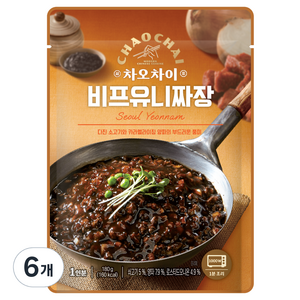 차오차이 비프 유니짜장, 180g, 6개