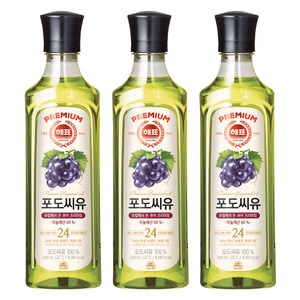 해표 포도씨유, 500ml, 3개