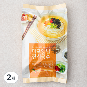 마포식품 생면 옛날 잔치국수 2인분, 372g, 2개