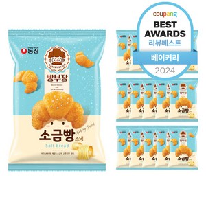 농심 빵부장 소금빵, 55g, 16개