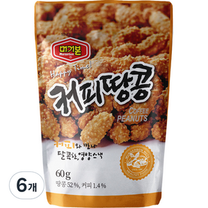 머거본 커피땅콩, 60g, 6개