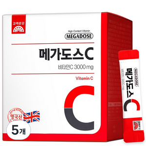 메가도스 비타민C 3000mg, 180g, 5개