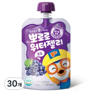 팔도 뽀로로 워터젤리 포도, 120ml, 30개